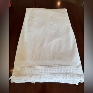 Serena & Lily White Solana Percale Duvet Cover - King